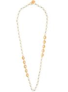 Moschino Vintage Faux Pearl Necklace, Metallic