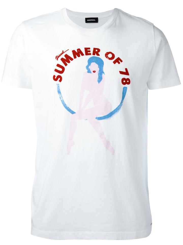 Diesel - Summer Of 78 T-shirt - Men - Cotton - L, White, Cotton