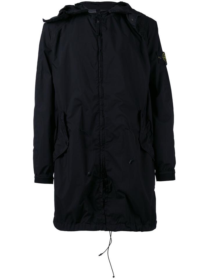 Stone Island - Hooded Parka - Men - Polyamide/polyester/polyurethane Resin - Xl, Black, Polyamide/polyester/polyurethane Resin