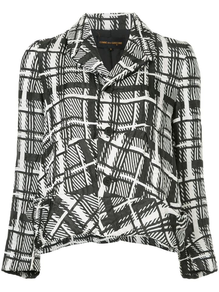 Comme Des Garçons Vintage Geometric Pattern Jacket - Black