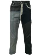 Rick Owens Cropped Patchwork Jeans - Black