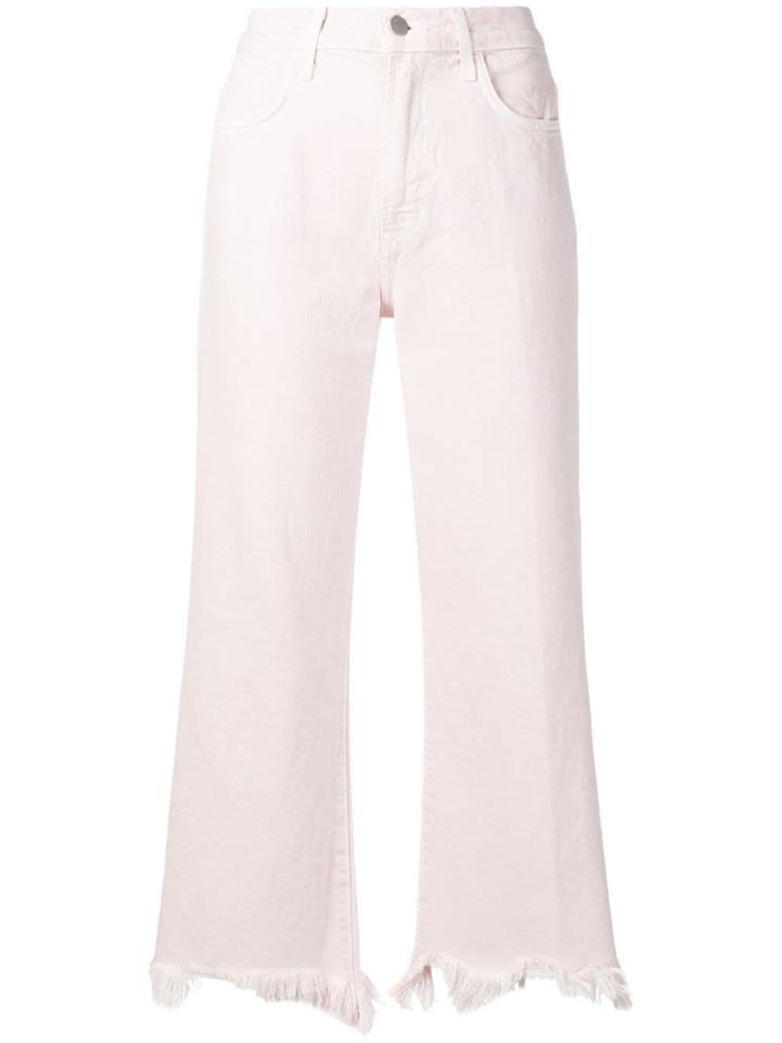 J Brand Ripped Hem Jeans - Pink