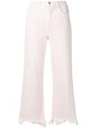 J Brand Ripped Hem Jeans - Pink