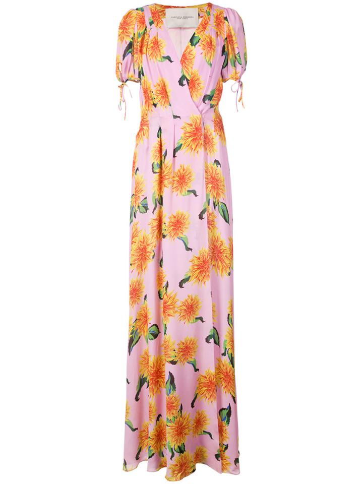 Carolina Herrera Floral-print Maxi Dress - Pink & Purple