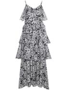 Lisa Marie Fernandez Imaan Sleeveless Floral Print Tier Dress - Black