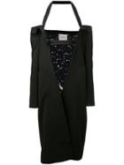 Reemami - Off-the-shoulder Long Coat - Women - Cotton - Xs, Women's, Black, Cotton