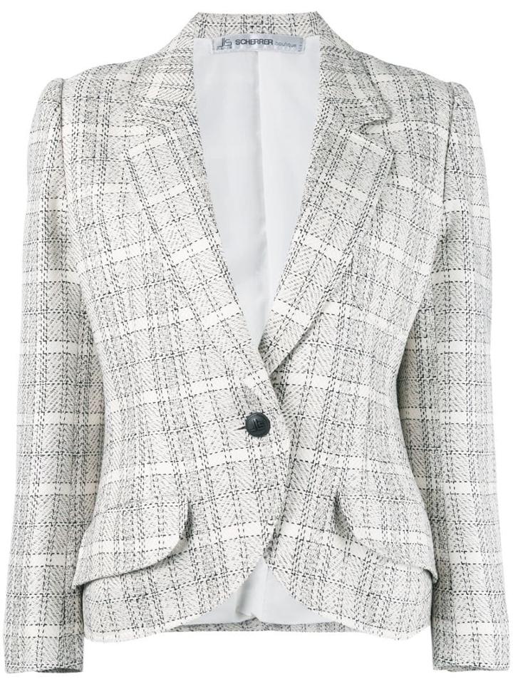 Jean Louis Scherrer Pre-owned Checked Blazer - Neutrals