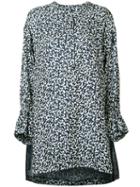 Victor Alfaro Abstract Print Tunic, Women's, Size: 2, Blue, Silk