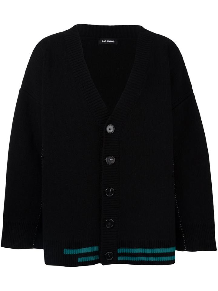 Raf Simons Striped V-neck Cardigan