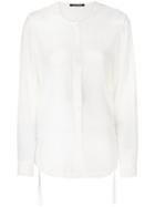 Luisa Cerano Collarless Shirt - White