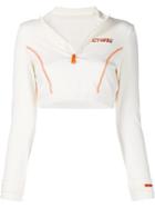 Heron Preston Long Sleeve Cropped Sweatshirt - White