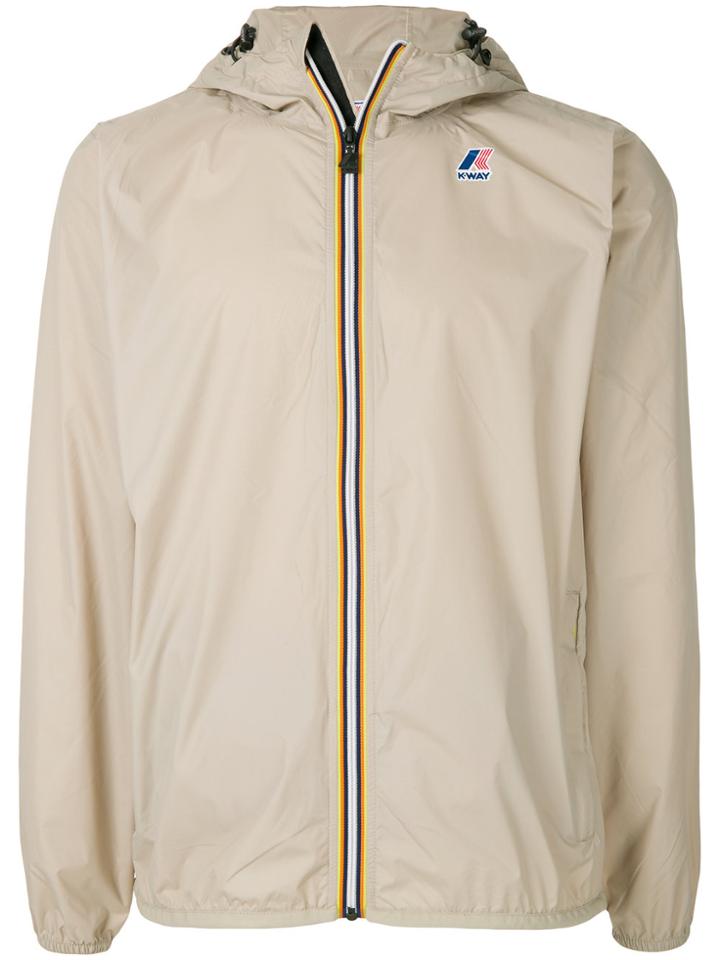 K-way Contrast Zip Jacket - Nude & Neutrals