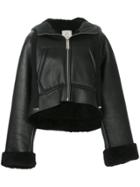 Maison Mihara Yasuhiro Oversized Shearling Jacket - Black