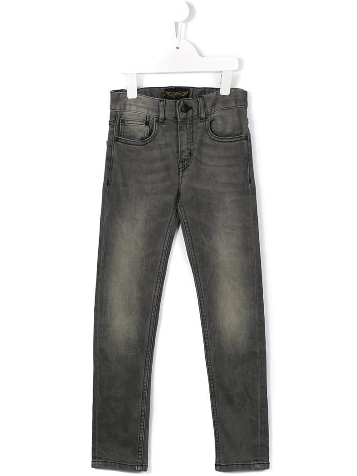 Finger In The Nose Slim Fit Jeans, Boy's, Size: 8 Yrs, Grey