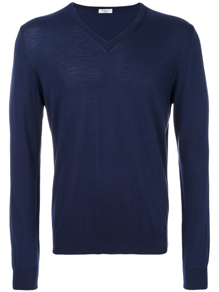 Fashion Clinic Timeless V-neck Jumper - Blue