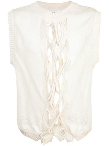 Per Götesson Knitted Cable Vest - Neutrals