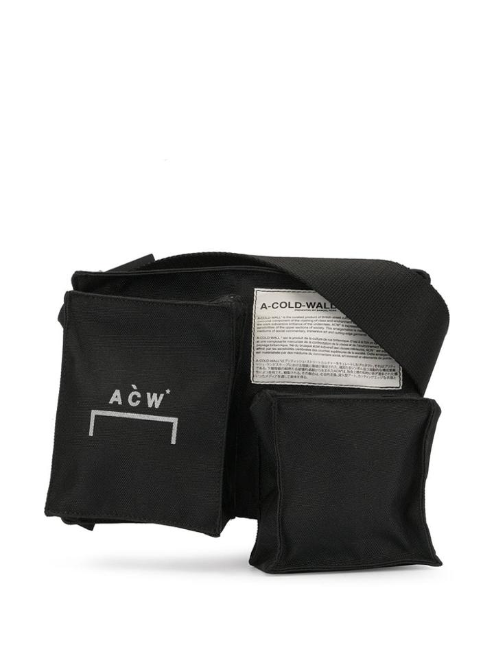A-cold-wall* Foldover Top Shoulder Bag - Black