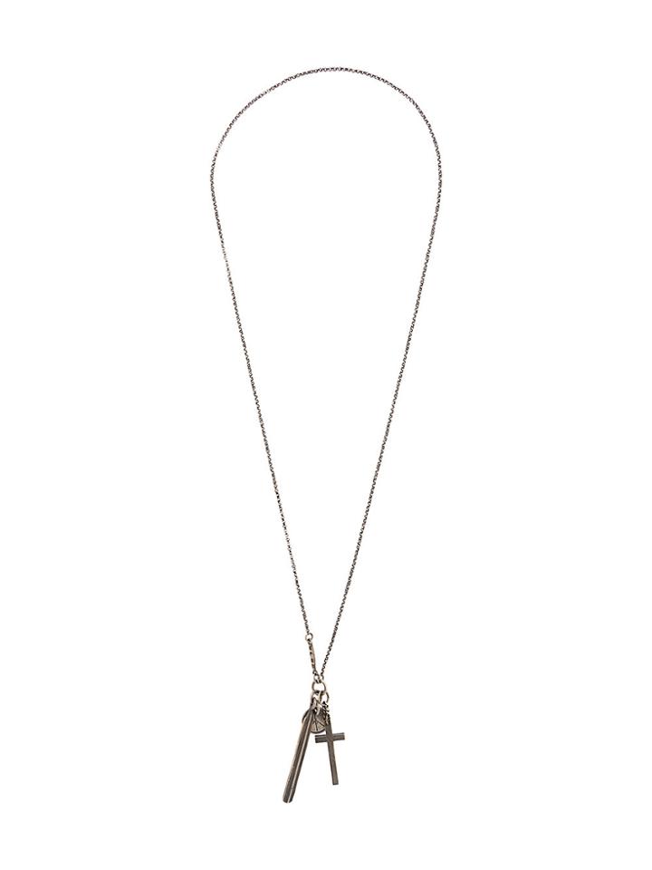 Werkstatt:münchen Charm Crucifix Pendant Necklace - Metallic