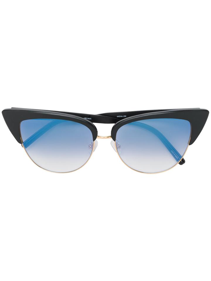 Matthew Williamson Exaggerated Cat Eye Sunglasses - Black