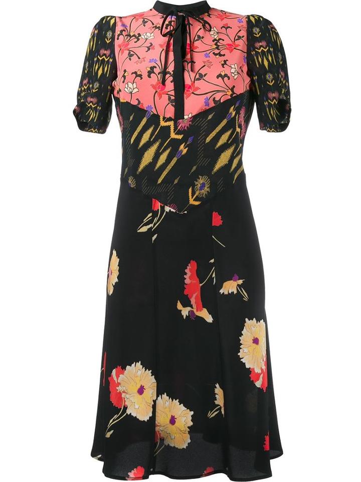 Etro Floral Print Dress, Women's, Size: 46, Black, Silk