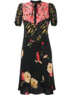 Etro Floral Print Dress, Women's, Size: 46, Black, Silk