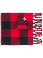 Gucci Checked Scarf - Red
