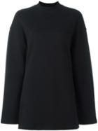 Steve J & Yoni P Tied Detailing Flared Sweatshirt, Women's, Size: Xs, Black, Cotton