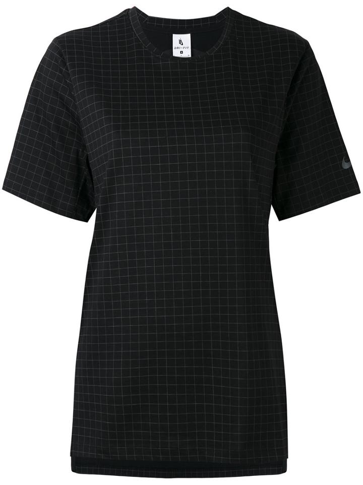 Nike - Checked T-shirt - Women - Cotton/polyester - S, Black