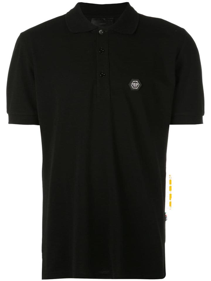Philipp Plein Skull Print Polo Shirt - Black