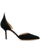 Francesco Russo Pointed Toe D'orsay Pumps - Black