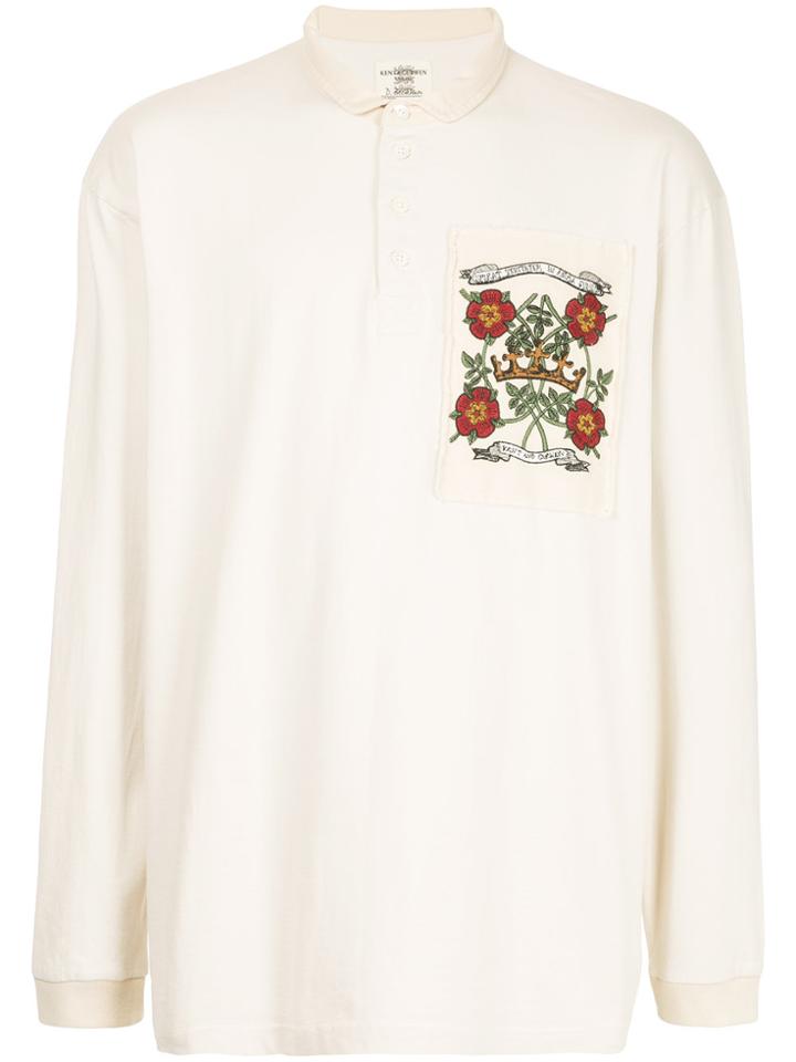 Kent & Curwen Oversized Chest Patch Polo Shirt - White
