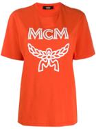 Mcm Logo Print T-shirt - Orange