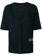 Fabiana Filippi Metallic Pocket Half Sleeve Cardigan - Black