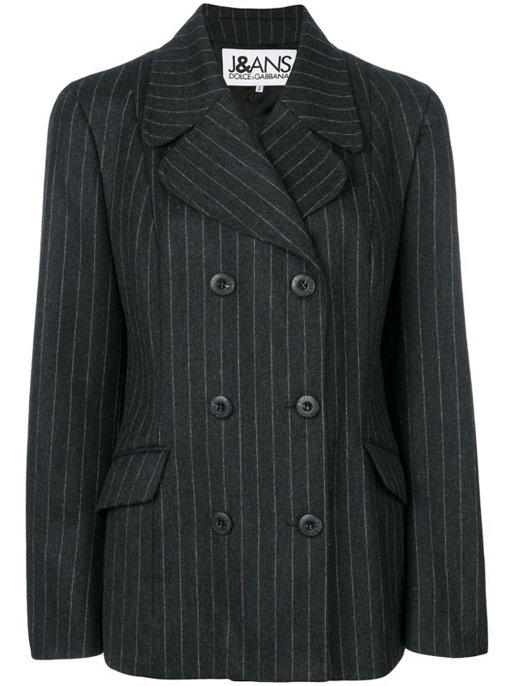 Dolce & Gabbana Vintage Pinstriped Jacket - Grey