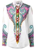 Etro Persian Print Shirt, Women's, Size: 44, White, Cotton/spandex/elastane