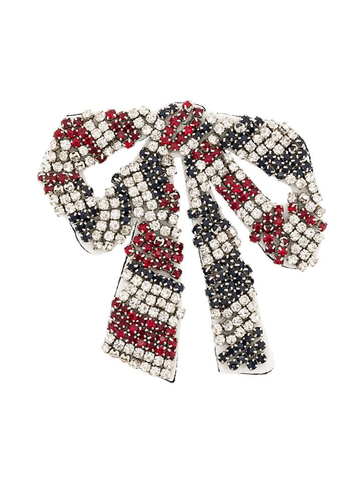 Essentiel Antwerp Crystal Bow Brooch - Multicolour