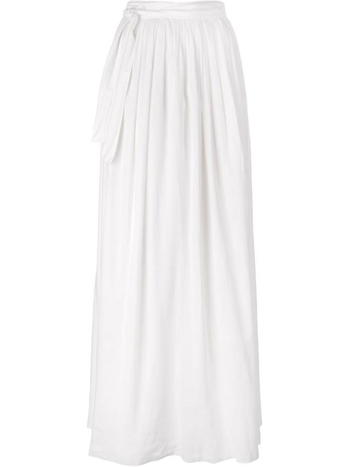 Forte Forte Tie Waist Maxi Skirt, Women's, White, Silk/cotton