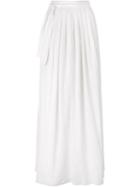 Forte Forte Tie Waist Maxi Skirt, Women's, White, Silk/cotton
