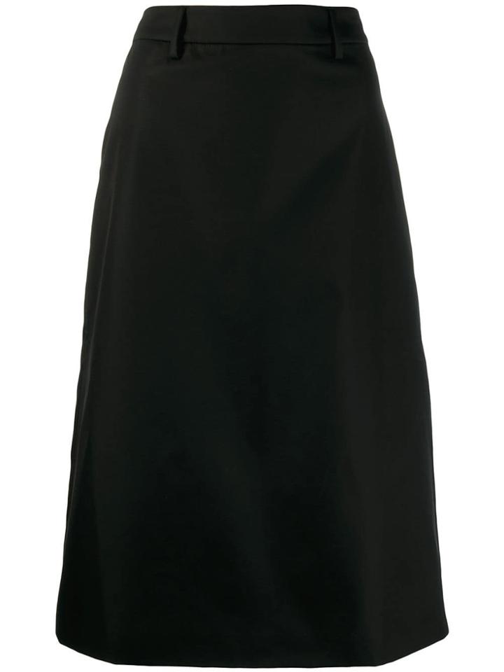 Prada A-line Midi Skirt - Black