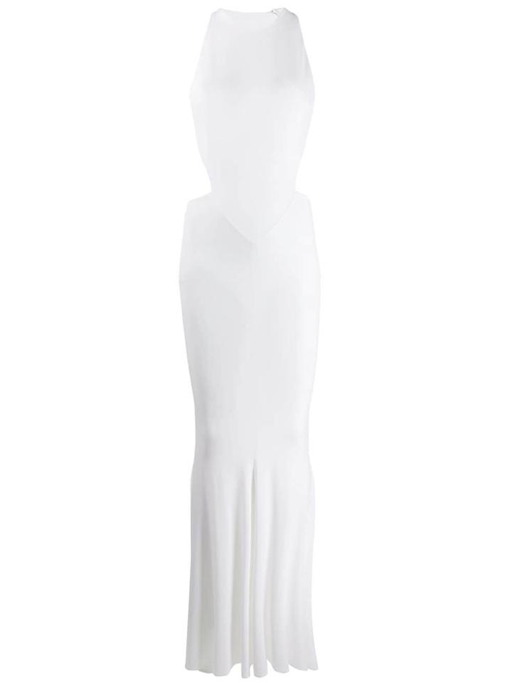 Alexandre Vauthier Halter Neck Evening Dressa - White