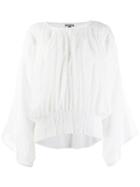 Ann Demeulemeester Elasticated Panel Blouse - White