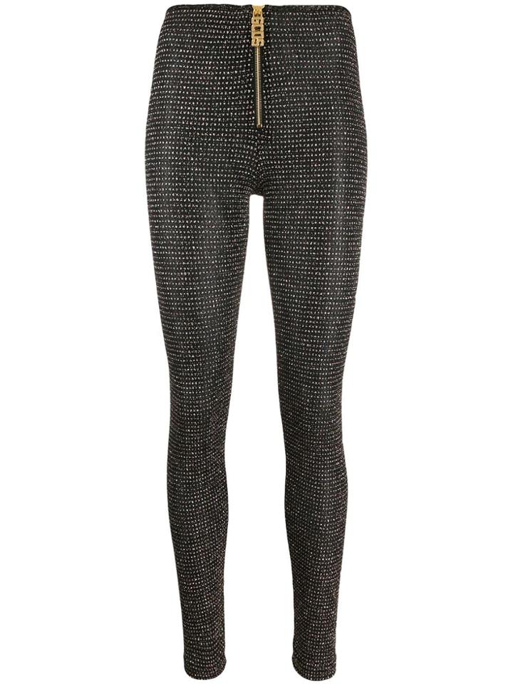 Gcds Diamonds Stud Detail Leggings - Black