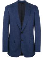 Gieves & Hawkes Woven Check Blazer - Blue