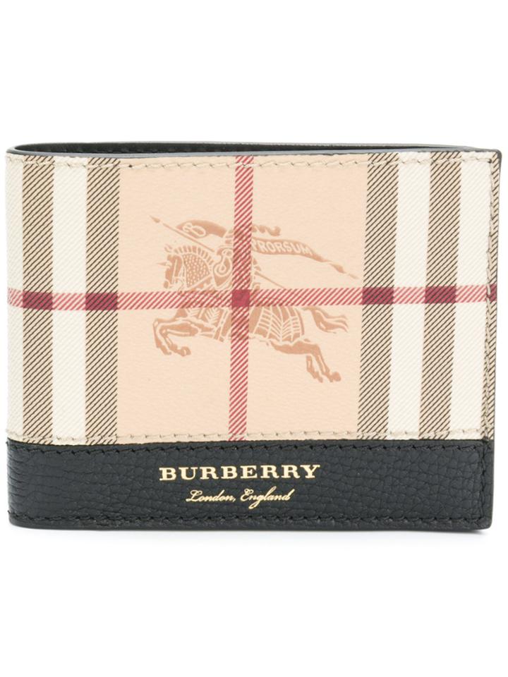 Burberry Haymarket Check Billfold Wallet - Nude & Neutrals