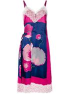 Junya Watanabe Floral Print Slip Dress - Blue
