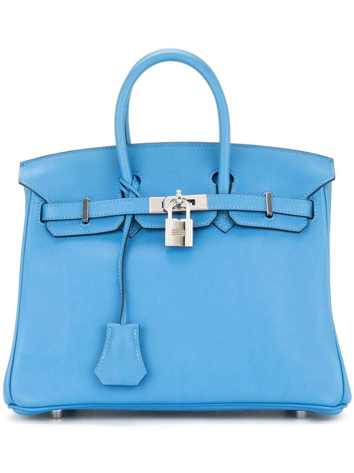 Hermès Vintage Birkin 25 Swift Handbag - Blue