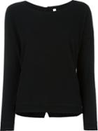 Philo-sofie Buttoned Back Jumper, Women's, Size: 38, Black, Cashmere/wool