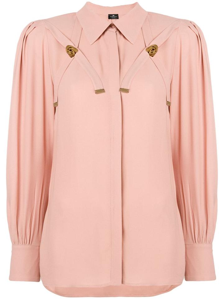 Elisabetta Franchi Loose Fit Blouse - Pink & Purple