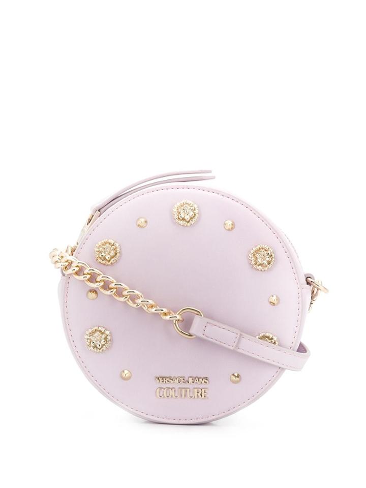 Versace Jeans Couture Studded Round-shaped Crossbody Bag - Pink