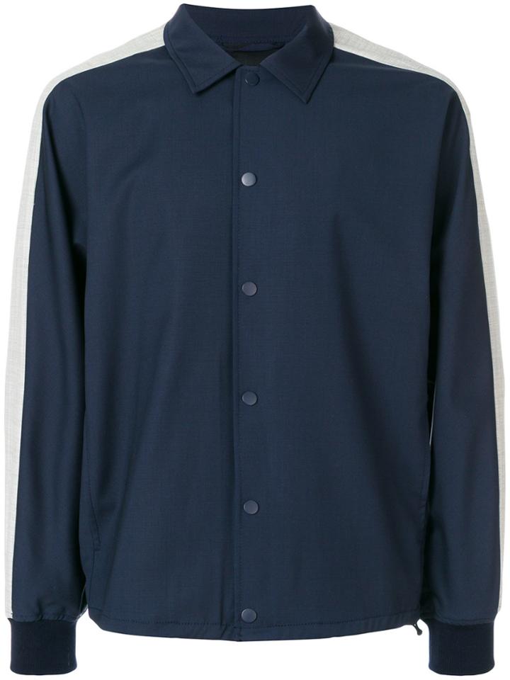 3.1 Phillip Lim Tuxedo-stripe Coach Jacket - Blue